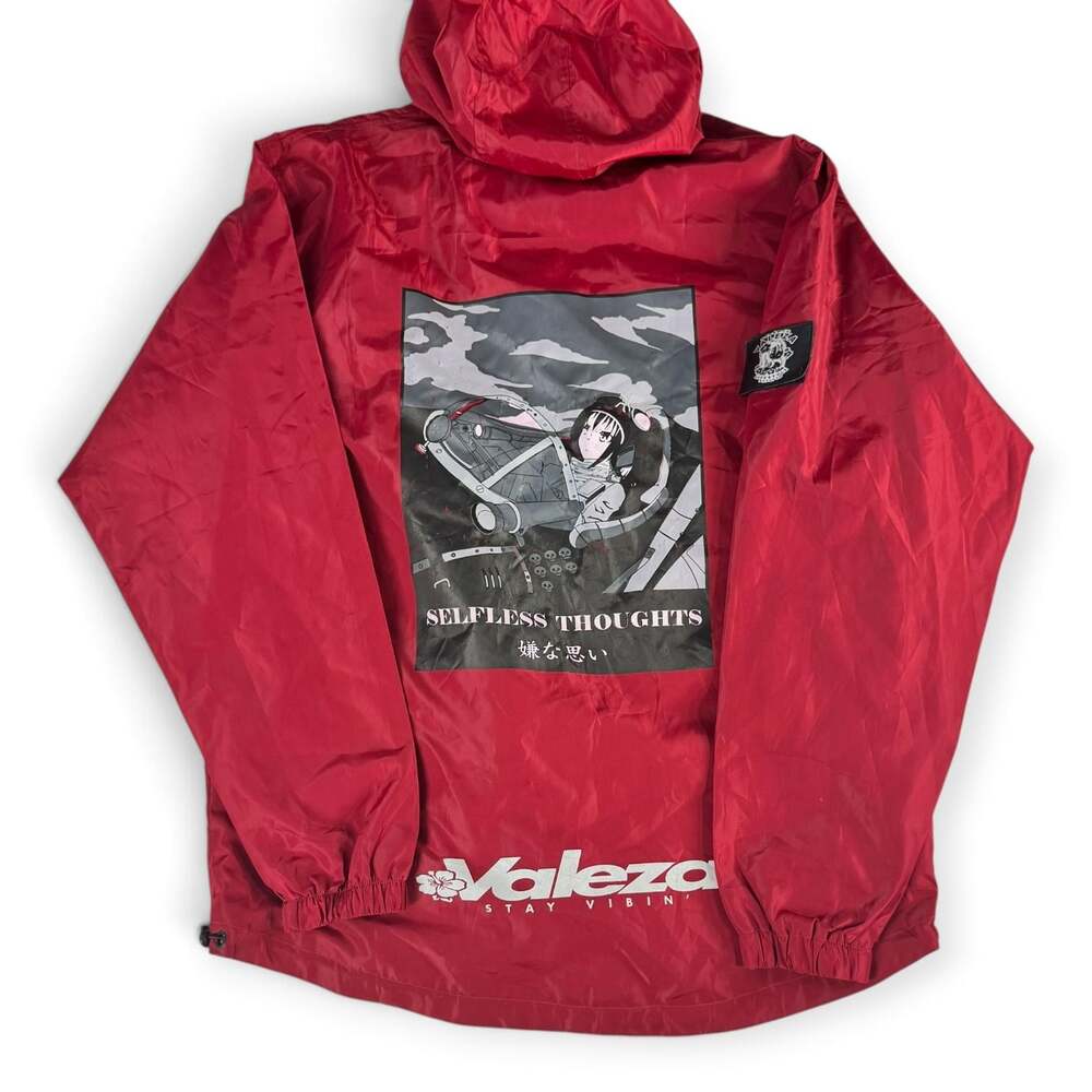 Valeza Lifestyle Selfless Thoughts Anime Graphic Windbreaker Hoodie